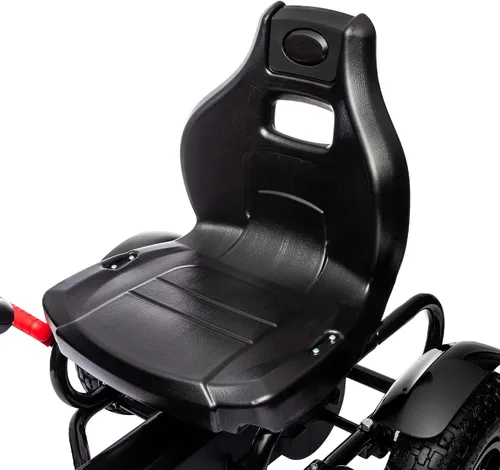 Vista 9 de Aosom Kids Pedal Go Kart Adjustable Seat Sharp Handling Ages 5-12 Black Negro