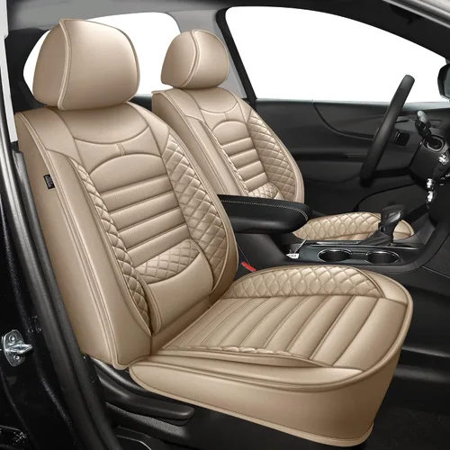 Vista 26 de Fundas de asiento de auto para Ford Fusion 2010-2020: juego completo de fundas protectoras de asiento impermeables de piel sintética compatible
