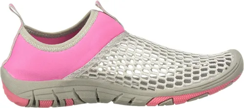 Vista 5 de RocSoc Zapatos de malla para hombre de triple capa ligera para deportes acuáticos, fáciles de poner y quitar, cuello de neopreno, suela de goma