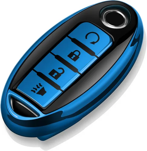 Vista 6 de Tukellen Compatible con Nissan - Funda para llavero de TPU suave para Infiniti X-Trail Rogue Altima Quest Pathfinder Sentra Patrol CIMA Fuga Armada