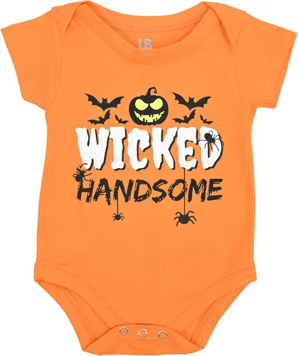 Vista 3 de Traje unisex de 2 piezas bordado Haunt It Layette para bebé, Haunt It