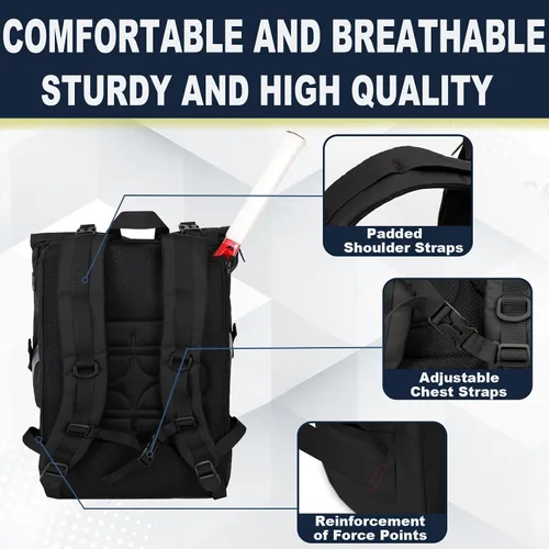 Vista 5 de UMGG - Mochila de tenis para mujeres y hombres con capacidad para 2 raquetas con compartimento para zapatos, mochila grande de pickleball