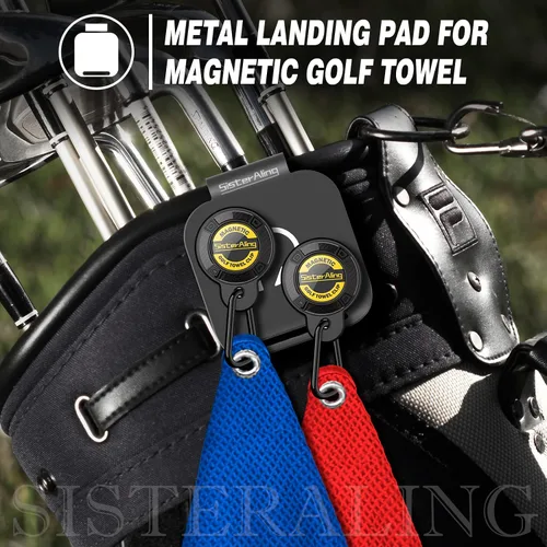 Vista 4 de Almohadillas de Aterrizaje de Metal para Bolsa de Golf para Toalla de Golf Magnética, Telémetro de Golf, Frasco de Golf, Altavoz de Golf - Acceso