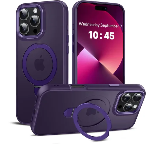 Vista 39 de LeYi Funda para iPhone 11 para MagSafe con soporte magnético, color negro