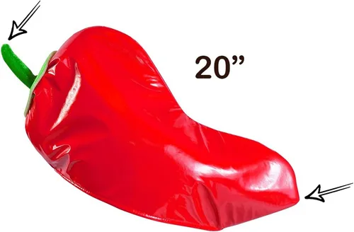 Vista 4 de Funny Party Hats Sombrero de pimienta roja - Sombreros de fiesta del Cinco de Mayo para adultos - Sombreros novedosos