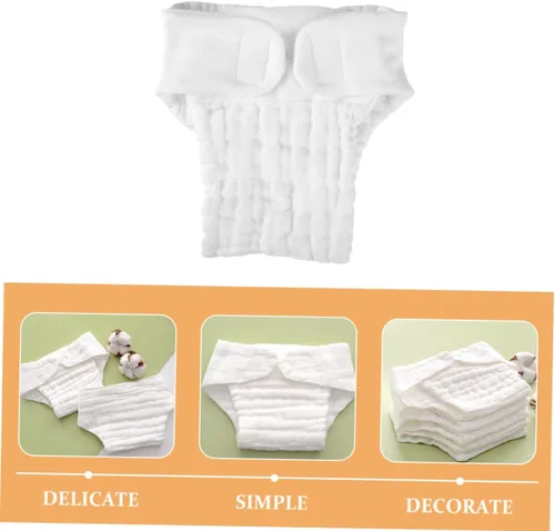 Vista 9 de ERINGOGO 5pcs Soft Cotton Reusable Nappy Liners for Boy Girl Washable Incontinence Diaper Inserts Breathable Absorbent Cloth Pad for Months