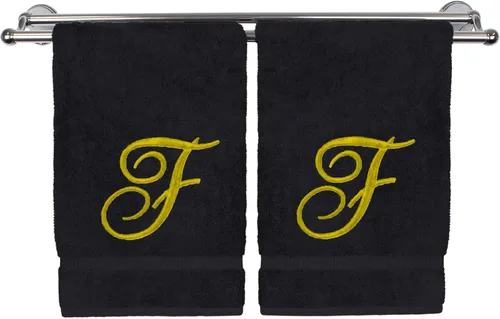 Vista 40 de Toalla de mano con monograma, regalo personalizado, 16 x 30 pulgadas, extra absorbente, 100% algodón turco, acabado de rizo suave, para baño, cocina