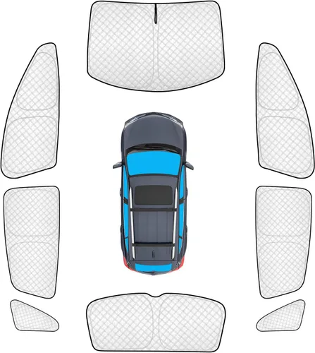 Vista 109 de KMF 6 piezas de parasoles gruesos para Mazda 3 Hatchback (No Sedán) 2014-2018 Accesorios, parasoles completos para parabrisas y ventanas de coche