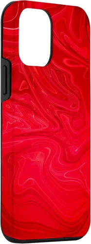 Vista 3 de Funda para iPhone 12 mini Groovy Liquid Swirl Hippie Red Psycodélica