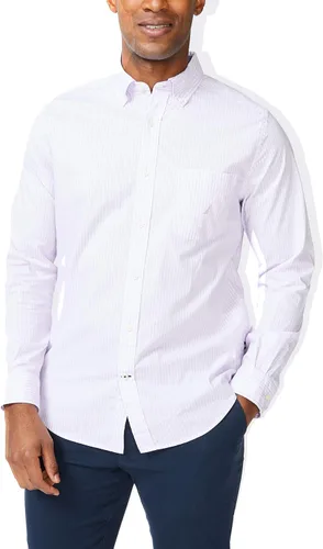 Vista 22 de Nautica - Camisa clásica para hombre, manga larga, con botones y elástica Índigo