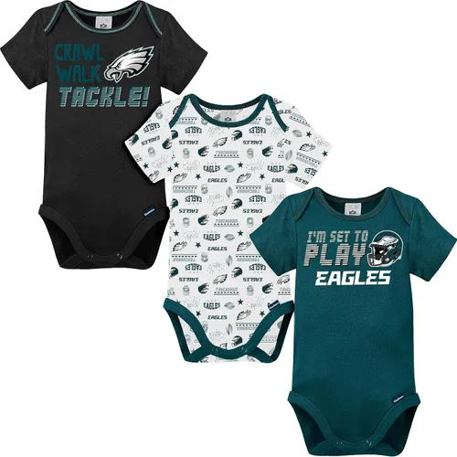 Vista 29 de Gerber - Mameluco unisex de manga corta para bebé, equipo de la NFL, paquete de 3