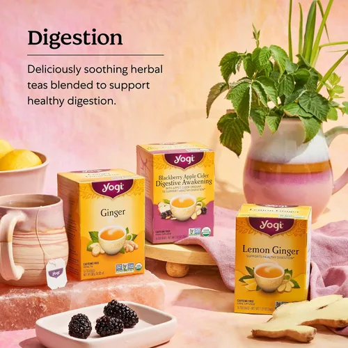 Vista 5 de Yogi Tea - Alivio Estomacal (paquete de 6) - Apoya la digestión saludable - 96 bolsas de té
