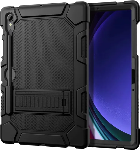 Vista 11 de Funda para Samsung Galaxy Tab S10 Lite/ S10 FE/ S9 FE 5G 10.9 Pulgadas/Galaxy Tab S9 11 Pulgadas 2023, Funda Protectora a Prueba de Golpes con Negro