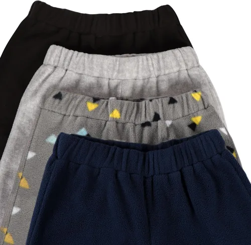 Vista 3 de Pantalones deportivos para niños, 4 piezas, pantalones casuales de microforro polar 2-Triangle