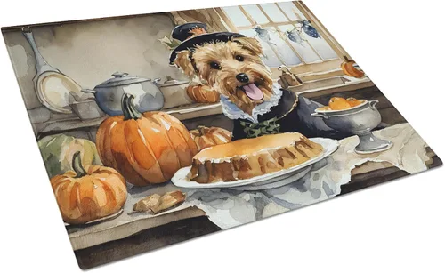 Vista 80 de Caroline's Treasures DAC1720LCB Affenpinscher - Tabla de cortar de vidrio con calabazas para cocina de otoño, grande, decorativa, de vidrio