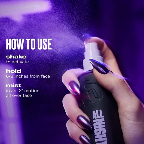 Vista 8 de Urban Decay All Nighter - Spray fijador de maquillaje impermeable, acabado natural, hasta 24 horas de uso, niebla facial ultrafina, primer