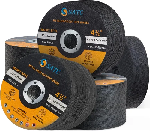 Vista 8 de S SATC 25 ruedas de corte de 3 pulgadas, rueda de corte de 3 pulgadas x 1/16 x 3/8 pulgadas, se adapta a cualquier herramienta neumática
