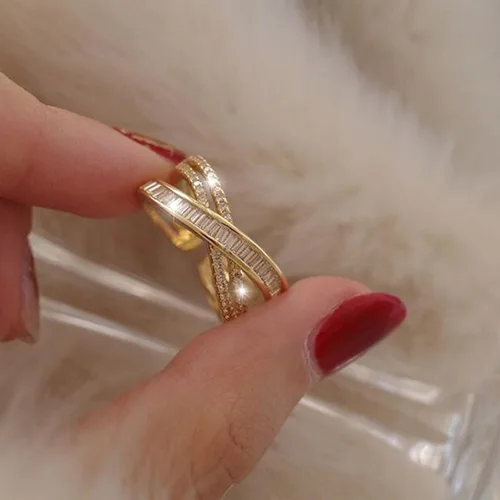 Vista 6 de Anillo de cóctel - EternityRings para mujer, anillo de boda de diamante, anillos de compromiso, regalos de cumpleaños de Navidad