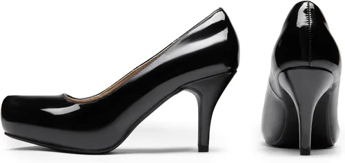 Vista 5 de DREAM PAIRS - Zapatos Tiffany de tacón clásicos, elegantes y versátiles con tacón de aguja bajo y plataforma, zapatos de vestir para mujer