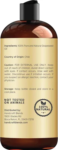 Vista 3 de Handcraft Blends - Aceite de semilla de uva - 16 onzas líquidas