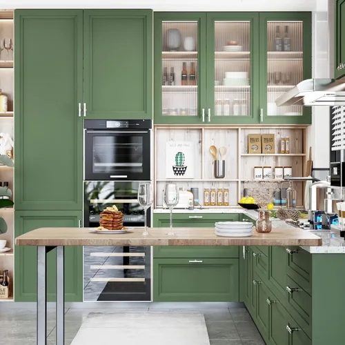 Vista 4 de WESTICK Papel adhesivo verde para paredes, papel tapiz verde extraíble para despegar y pegar, papel tapiz decorativo para dormitorio, papel