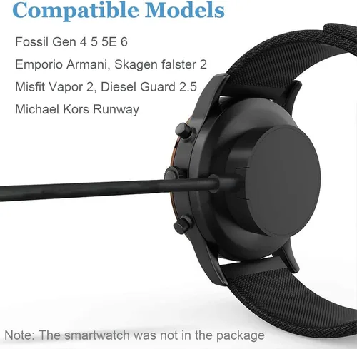 Vista 4 de Threeeggs Cable de carga para Michael Kors Gen 4, Gen 5E, 5, Gen 6, para Fossil Gen 4, Gen 5E, 5, Gen 6, Emporio Armani, Skagen falster 2, Misfit