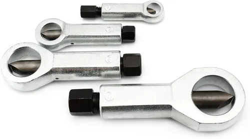 Vista 3 de Grieta divisora de tuercas de metal, herramienta divisora de tuercas de metal resistente, 4 piezas extractor manual de tuercas de presión