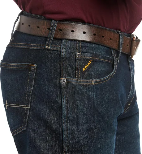 Vista 4 de Ariat Rebar M4 Relaxed DuraStretch - Jeans básicos de corte de bota para hombre, Carbine