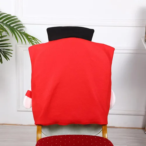 Vista 9 de Fundas para sillas de Navidad, fundas de respaldo de silla de Navidad para sillas de comedor, fundas de elfo de Navidad, decoración para casa