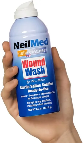 Vista 2 de NeilMed Cleanse - Jabón salino estéril para heridas, 6 onzas