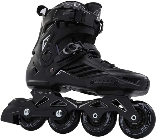 Vista 8 de LIKU Negro Profesional Patines En Línea Unisex