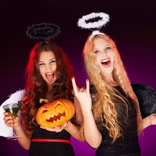 Vista 5 de Juexica 6 piezas de alas de ángel y diadema con varita para niños y adultos alas de plumas unisex disfraces de Halloween disfraces juego de hadas