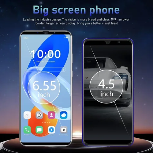 Vista 3 de Unlocked Cell Phone 2026, Android Mobile Phones 6.55 inch HD Screen Smart Phone, Dual SIM Unlocked Phones 3+16G ROM Dual Camera 3750mAh Big Battery