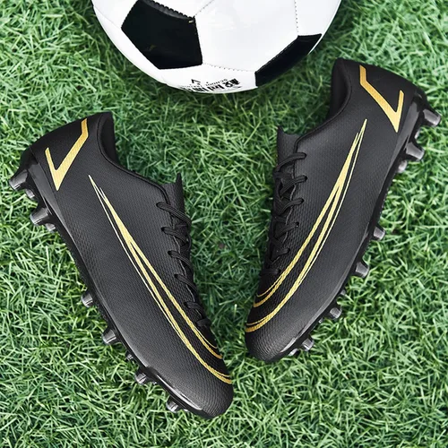 Vista 5 de ASOCO DREAM Zapatos de fútbol para hombre, zapatos de fútbol de suelo firme, zapatos de fútbol profesionales de caña baja, zapatos de fútbol