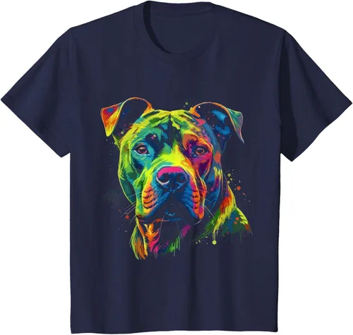 Vista 17 de Pit Bull Mom Dog Lover - Camiseta artística para mujer, Negro