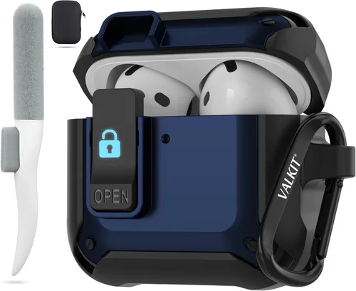 Vista 49 de for Airpods Pro 2 Case Cover with Magnetic Lock Lid, Black