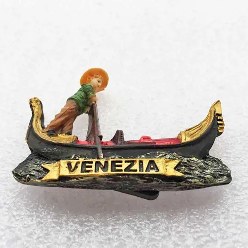 Vista 2 de Venecia Venecia Italia refrigerador imán 3D góndola viaje pegatinas recuerdos, resina hogar y cocina decoración, Italia refrigerador imán de China