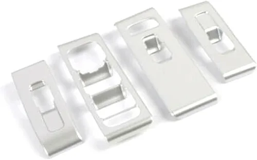 Vista 5 de FSFY Auto 4 piezas de interruptor de ventana de puerta para Volvo XC40 2018-2020, plateado mate
