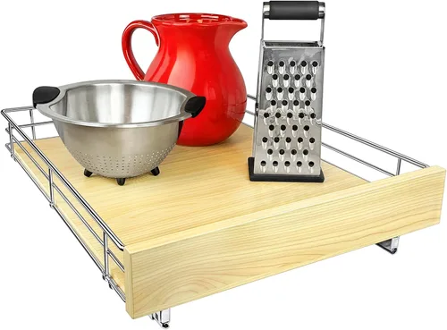 Vista 9 de LYNK PROFESSIONAL® SELECT™ Organizador de gabinete extraíble, cajones deslizantes de 11" x 21" para armarios de cocina - Estantes deslizantes
