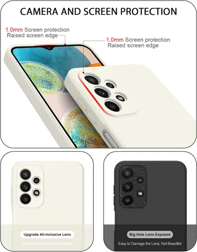 Vista 3 de AK Funda para Samsung Galaxy A23 4G 5G, elegante funda protectora delgada de silicona líquida de cuerpo completo para Samsung Galaxy A23 4G 5G Funda