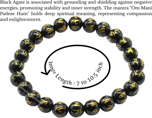 Vista 238 de Amazing Gemstone Crystal Bracelet for Women Men's Gifts - Protection Healing Crystal Bracelet - 8mm Gemstone Beaded Stretchable Bracelet Pulseras