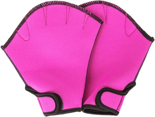 Vista 8 de MEKOTSK 1 par de guantes de entrenamiento de natación para ayudar a la resistencia de la parte superior del cuerpo, guantes de natación Aqua Fit
