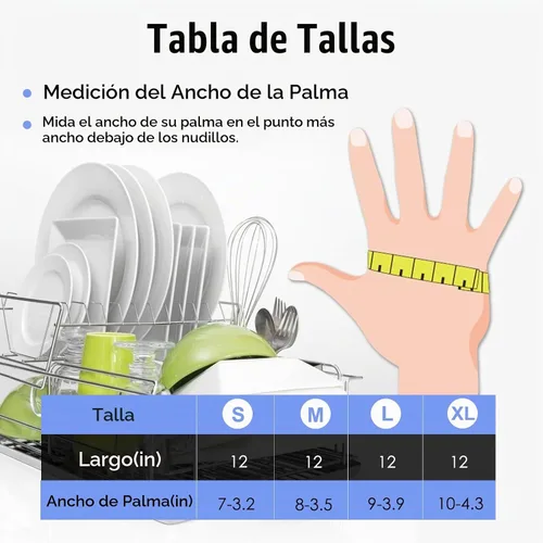 Vista 2 de Guantes de limpieza de goma, 3 o 6 pares para el hogar, guantes reutilizables para lavar platos para la cocina. Azul
