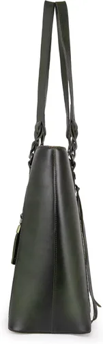 Vista 3 de Montana West Bolsos de mano de cuero genuino para mujer, bolsos de hombro con borla