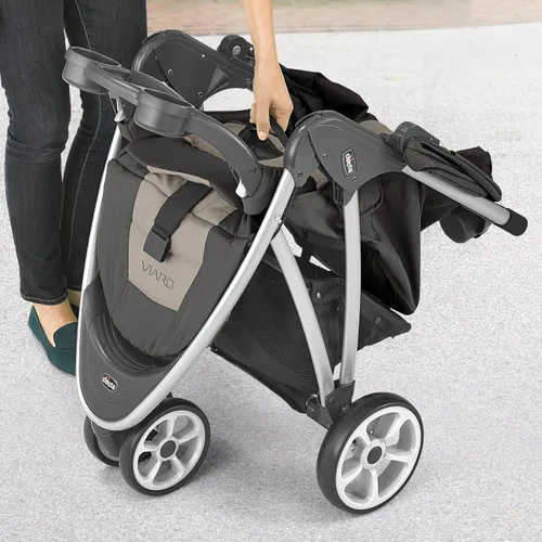 Vista 7 de Chicco Viaro Travel System, Viaro - Cochecito de plegado rápido con asiento y base KeyFit 30, Apex/negro