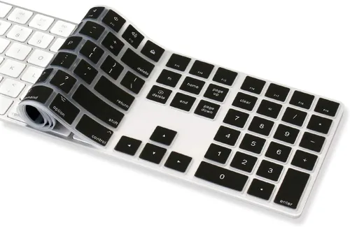 Vista 5 de ProElife Protector de silicona ultra fino para teclado mágico Apple iMac 2019-2017 con teclado numérico A1843 Teclado numérico inalámbrico Bluetooth