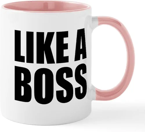 Vista 21 de CafePress – como un Boss Taza – El único Taza de café, taza de café, S, Blanco
