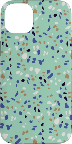 Vista 15 de Fun Vintage Green, Blue, White and Black Terrazzo Case for iPhone 16
