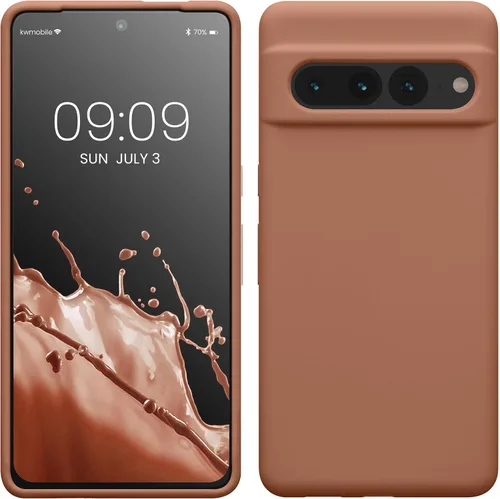 Vista 70 de kwmobile Funda compatible con Google Pixel 7 Pro - Funda de silicona TPU con acabado suave - Piedra antigua