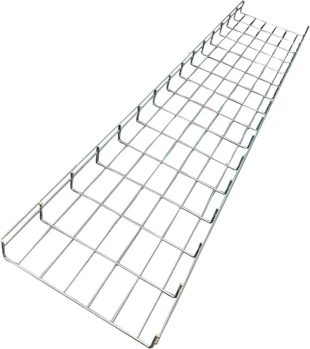 Vista 44 de Kable Kontrol Soporte de piso lateral de 2 pulgadas – Soporte de bandeja de cable de malla de alambre – Bandeja de malla de alambre Cesta de cables
